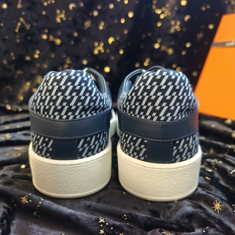 Hermes休閒鞋愛馬仕Free藍色斜紋H帆布拼皮 41碼-4