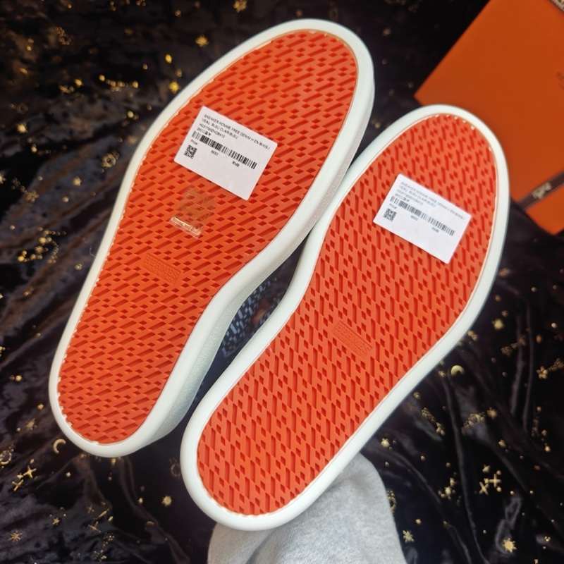 Hermes休閒鞋愛馬仕Free藍色斜紋H帆布拼皮 41碼-5