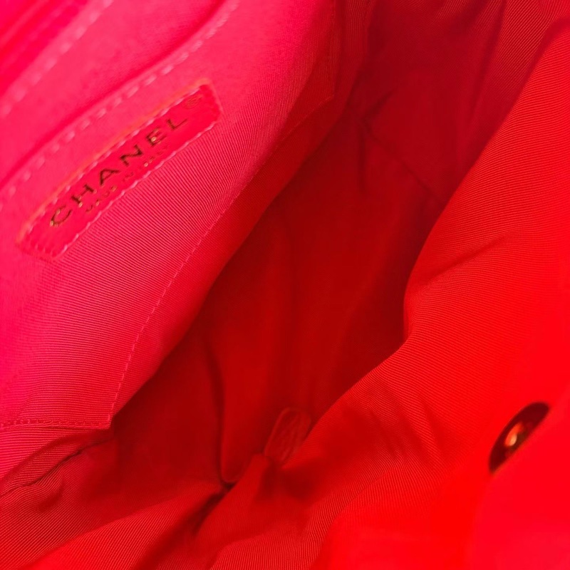 Chanel薩爾茨堡後背包紅色金扣 羊皮20*26*12 98新配件塵袋-3