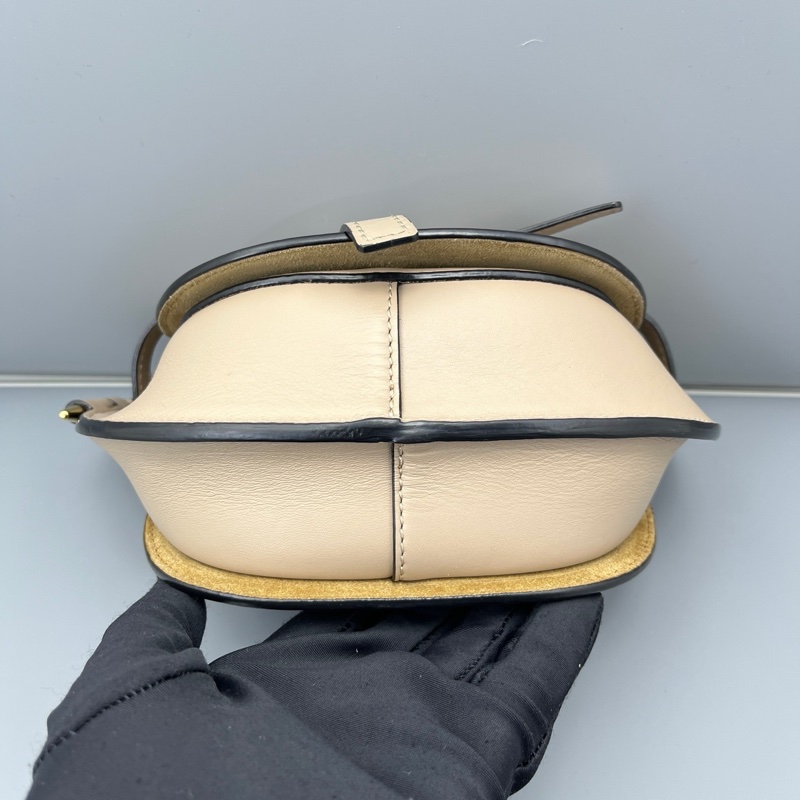 98新 LOEWE羅意威gate馬鞍包奶茶色小號/21*13*9cm-3