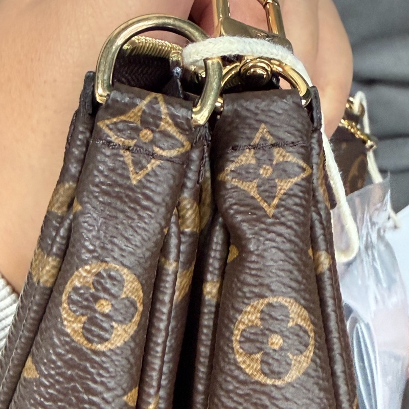 LouisVuitton路易威登 老花五合一 粉肩帶 無附件-2