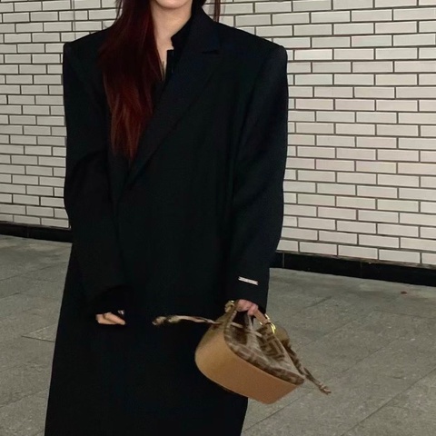 FENDI 棕色膠囊系列Pomodorino 老花拼皮迷你抽繩肩背斜背手提包21x14x17 98新配件塵袋購證吊牌