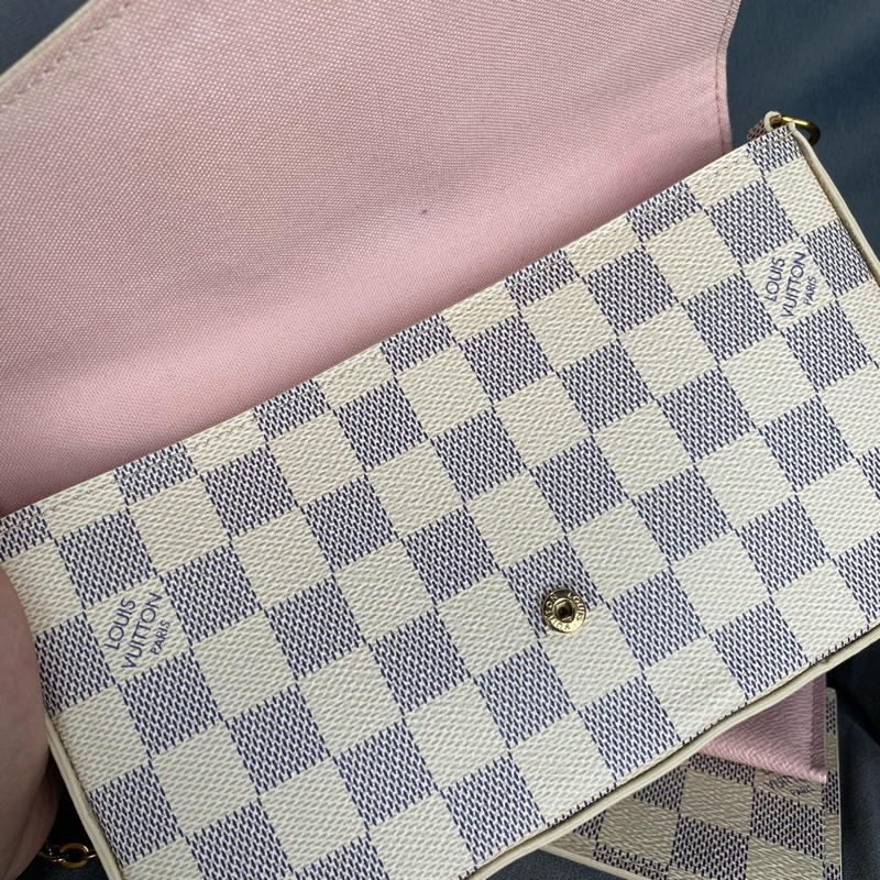LouisVuitton 路易威登白棋盤格三合一 無附件-2