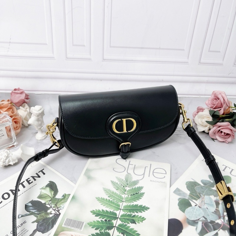 DIOR 黑色Bobby East-West系列新月包20×11×5cm 98新配件塵袋保卡-3