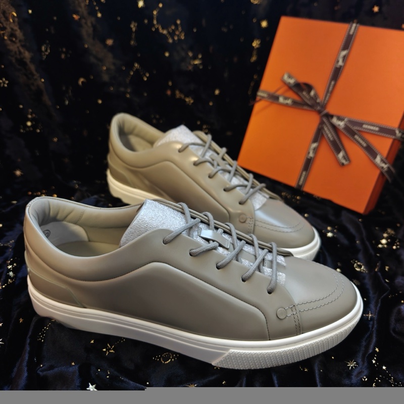 Hermes男鞋休閒鞋愛馬仕Irwin灰色42碼板鞋 42-0