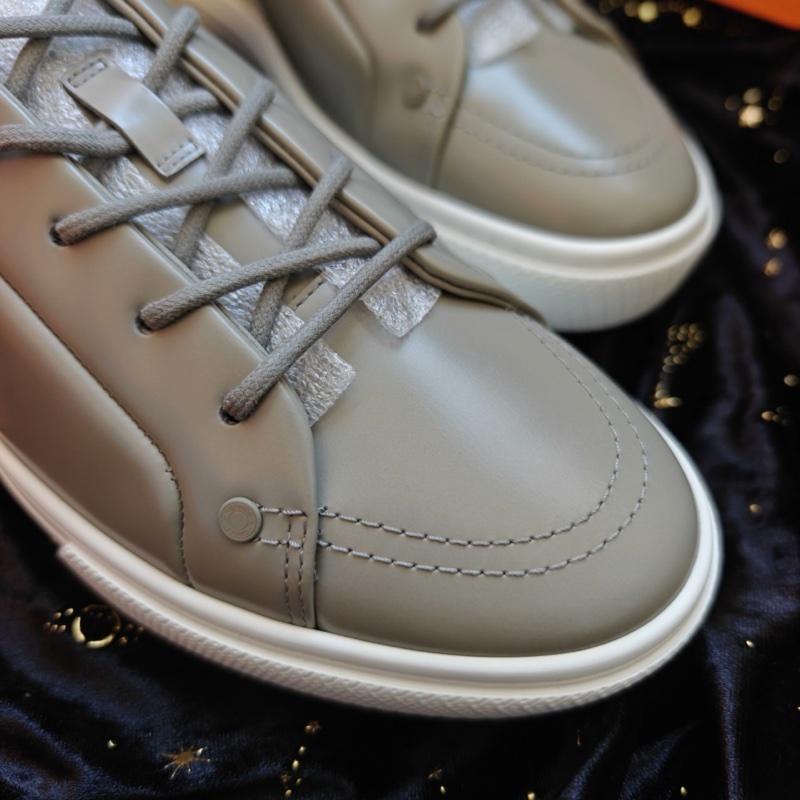 Hermes男鞋休閒鞋愛馬仕Irwin灰色42碼板鞋 42-3