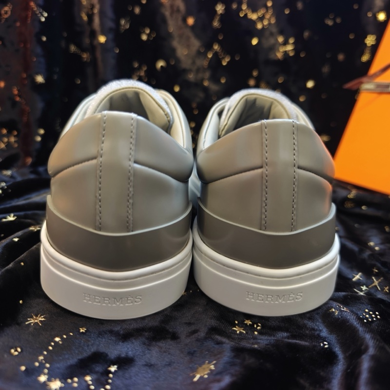 Hermes男鞋休閒鞋愛馬仕Irwin灰色42碼板鞋 42-5