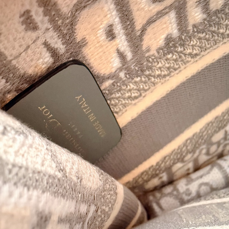 Christian Dior Mini Book Tote 灰色經典老花帆布小尺寸 渡假優雅款-3
