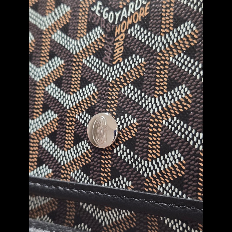 Goyard Plumet Pocket Wallet 經典黑配棕 信封包-6