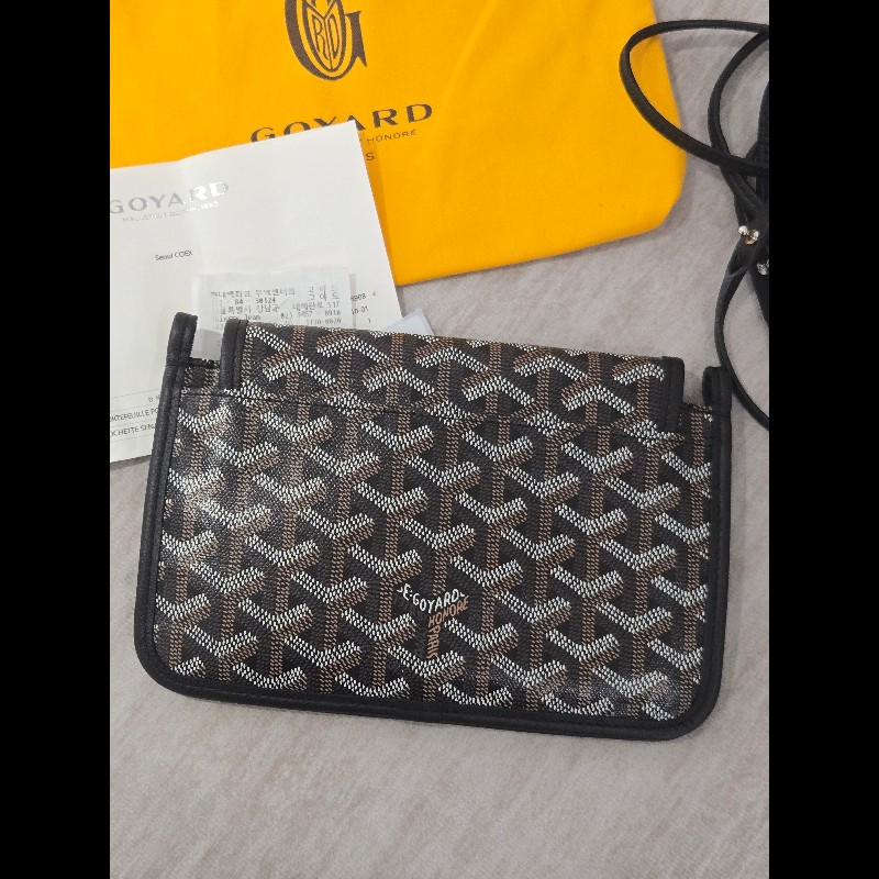 Goyard Plumet Pocket Wallet 經典黑配棕 信封包-9