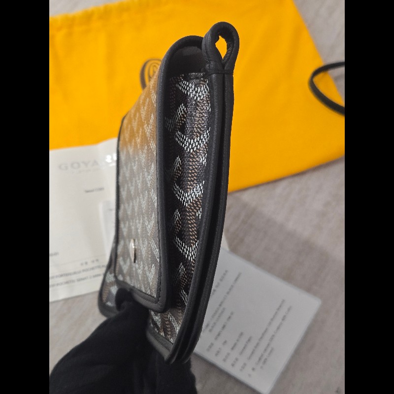 Goyard Plumet Pocket Wallet 經典黑配棕 信封包-10