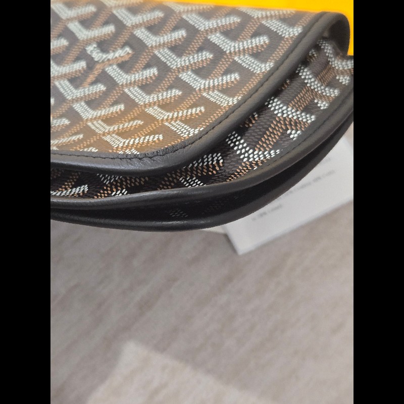 Goyard Plumet Pocket Wallet 經典黑配棕 信封包-11