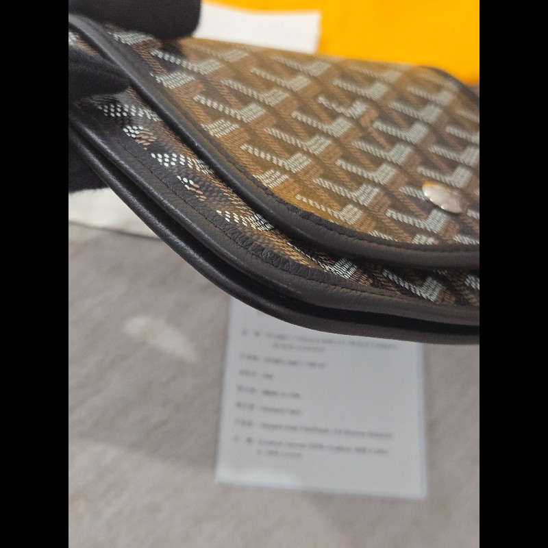 Goyard Plumet Pocket Wallet 經典黑配棕 信封包-13