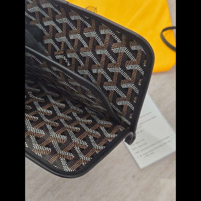 Goyard Plumet Pocket Wallet 經典黑配棕 信封包-16