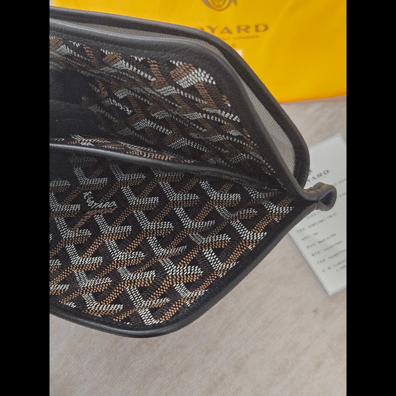 Goyard Plumet Pocket Wallet 經典黑配棕 信封包-17