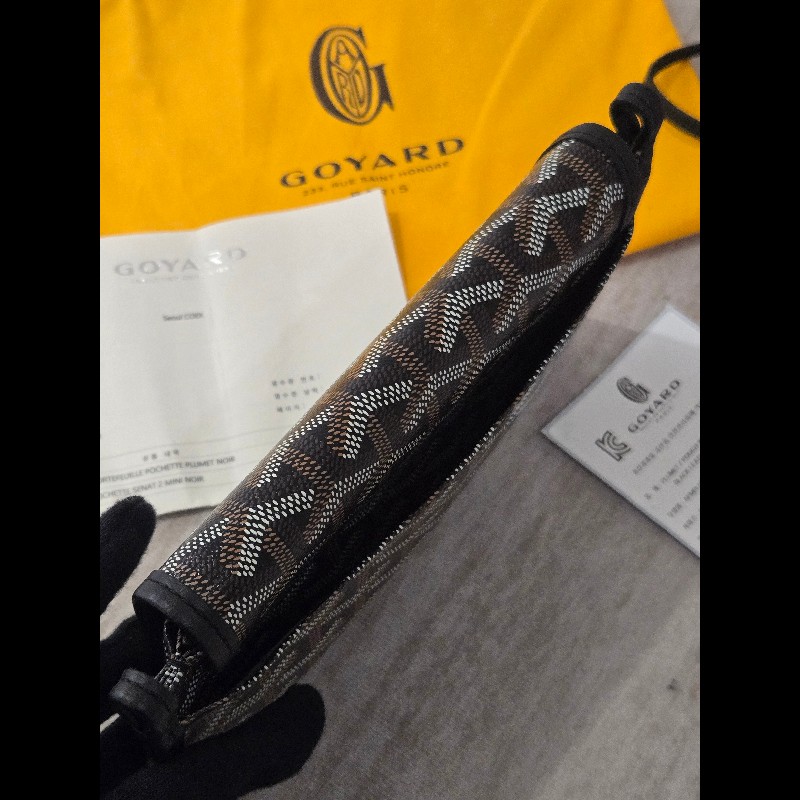 Goyard Plumet Pocket Wallet 經典黑配棕 信封包-18