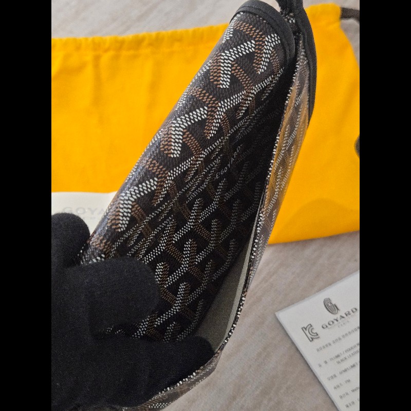Goyard Plumet Pocket Wallet 經典黑配棕 信封包-19