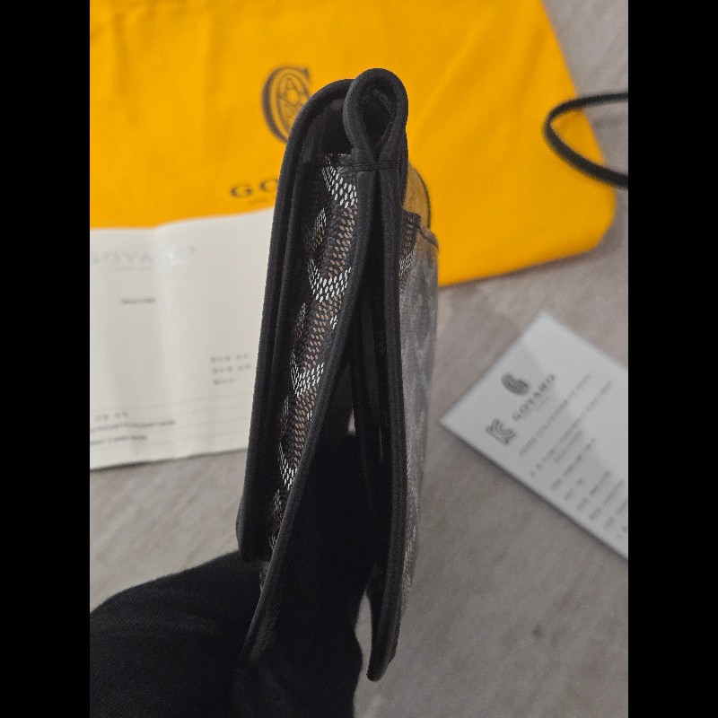 Goyard Plumet Pocket Wallet 經典黑配棕 信封包-20