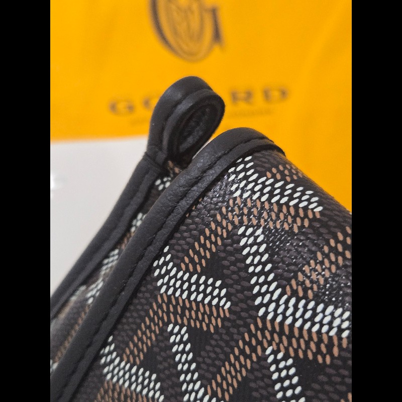 Goyard Plumet Pocket Wallet 經典黑配棕 信封包-25