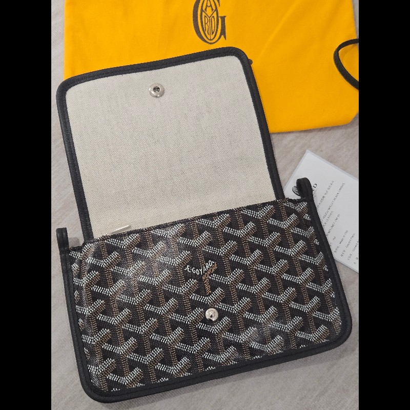 Goyard Plumet Pocket Wallet 經典黑配棕 信封包-28