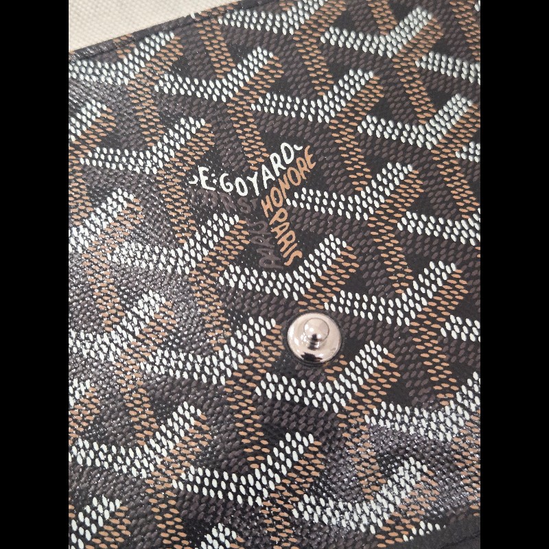 Goyard Plumet Pocket Wallet 經典黑配棕 信封包-29