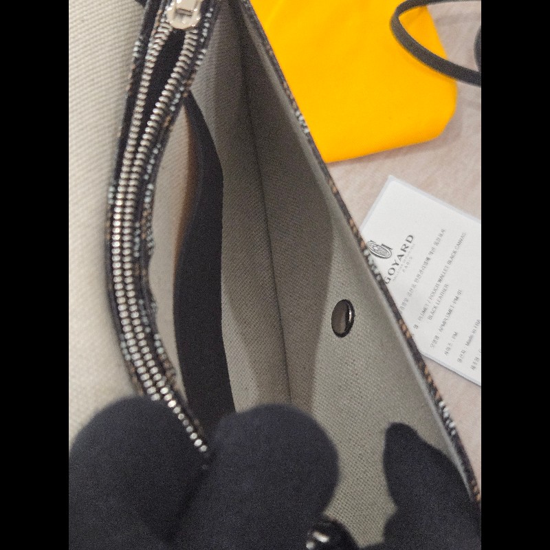 Goyard Plumet Pocket Wallet 經典黑配棕 信封包-33