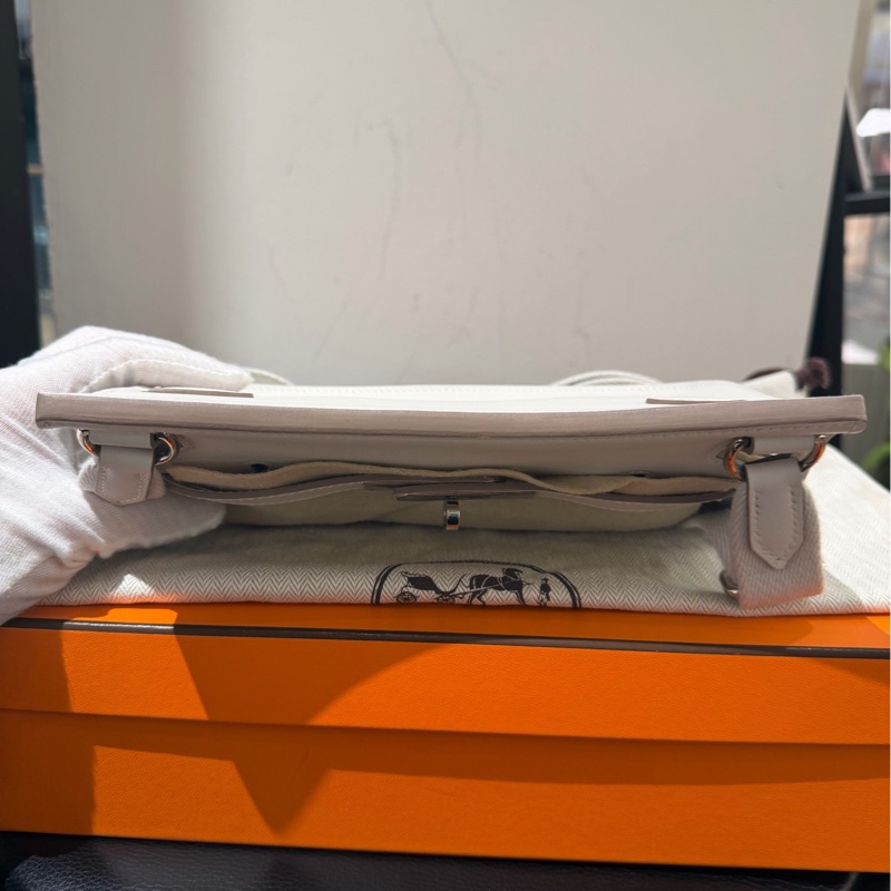 Hermes 愛馬仕 吉普賽 Jypsiere mini 淺灰色b刻 銀扣-8