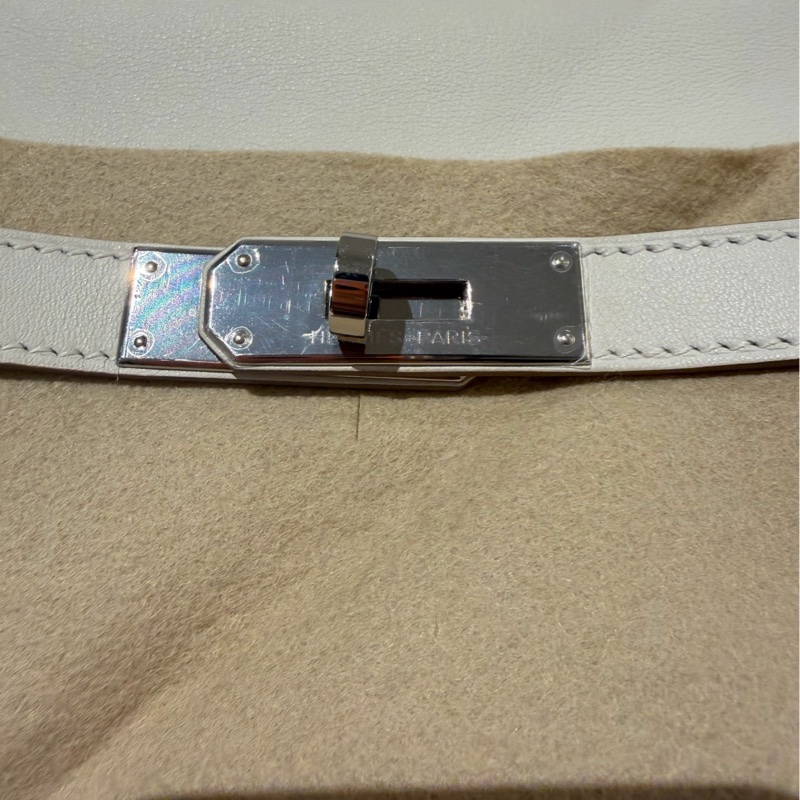 Hermes 愛馬仕 吉普賽 Jypsiere mini 淺灰色b刻 銀扣-10