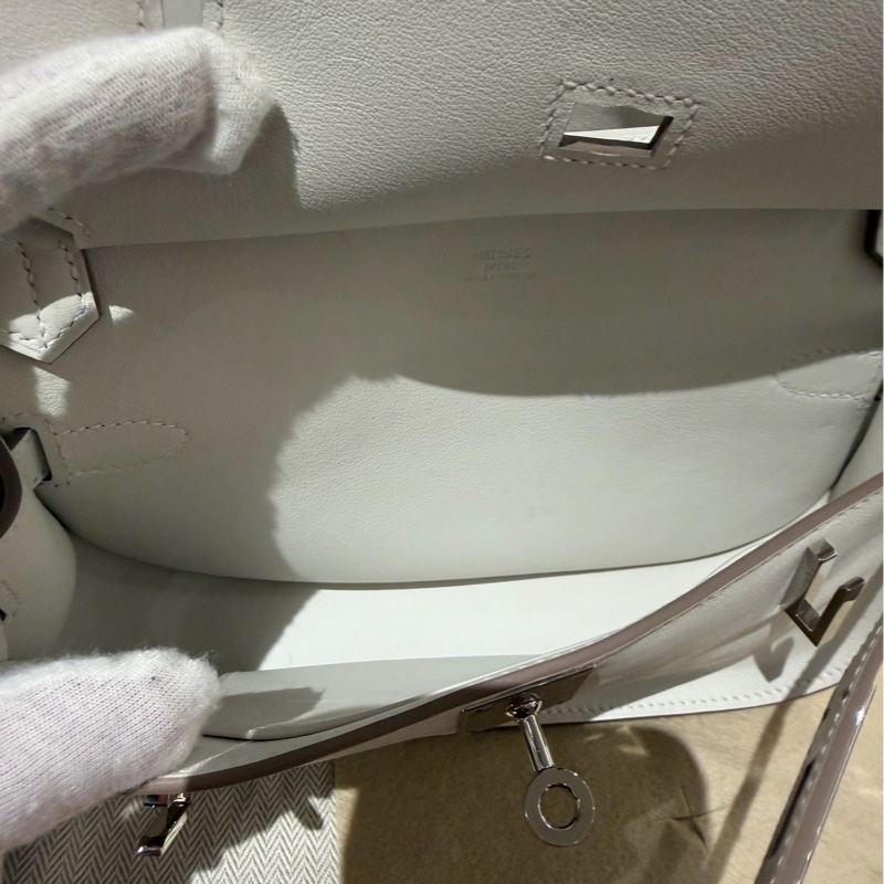 Hermes 愛馬仕 吉普賽 Jypsiere mini 淺灰色b刻 銀扣-14