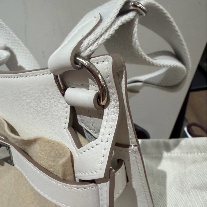 Hermes 愛馬仕 吉普賽 Jypsiere mini 淺灰色b刻 銀扣-17