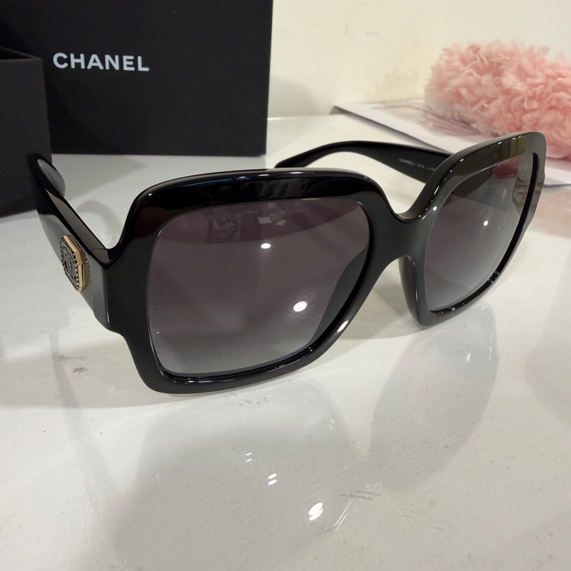 Chanel 鑲鑽logo墨鏡 顏色超漂亮🩷-2