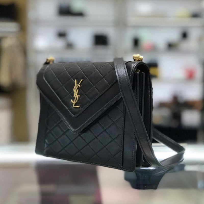 ⏰限時特賣價🌺Saint Lauent 685574 YSL 絎縫小羊皮迷你Gaby 包 黑色-6