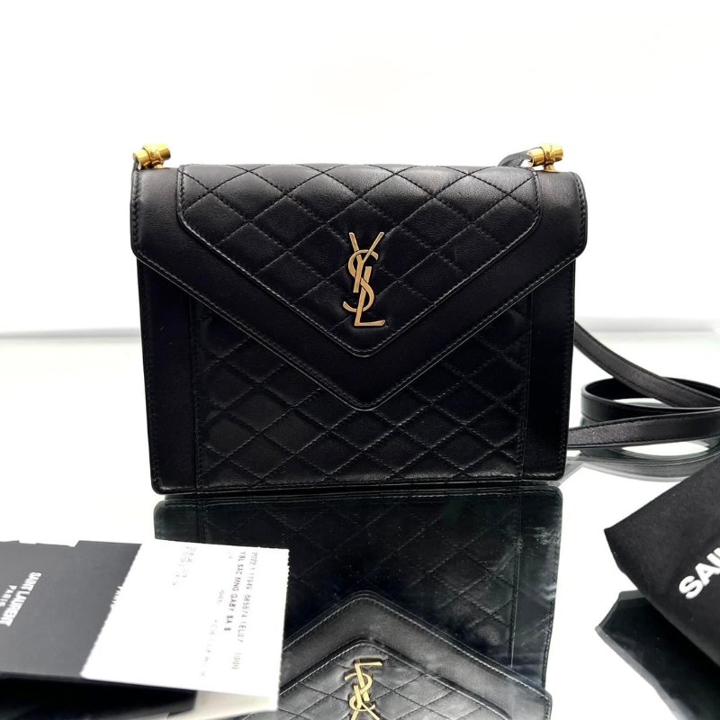 ⏰限時特賣價🌺Saint Lauent 685574 YSL 絎縫小羊皮迷你Gaby 包 黑色-9
