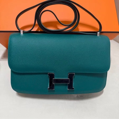 爱马仕横版康康 Constance elan 帝皇绿银扣 极品成色