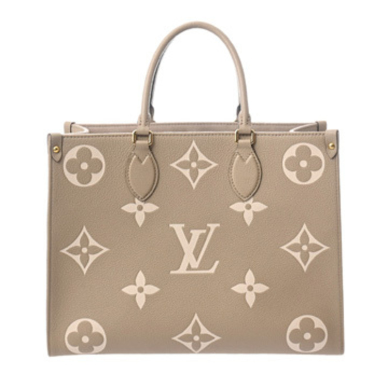 路易威登 (LOUIS VUITTON) Monogram Empreinte OnTheGo MM Tourtrell Creme M45494 女士真皮手提包 A 級二手 Ginzo-0