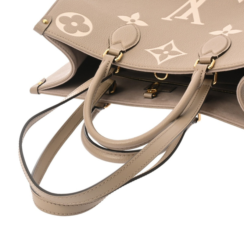 路易威登 (LOUIS VUITTON) Monogram Empreinte OnTheGo MM Tourtrell Creme M45494 女士真皮手提包 A 級二手 Ginzo-3