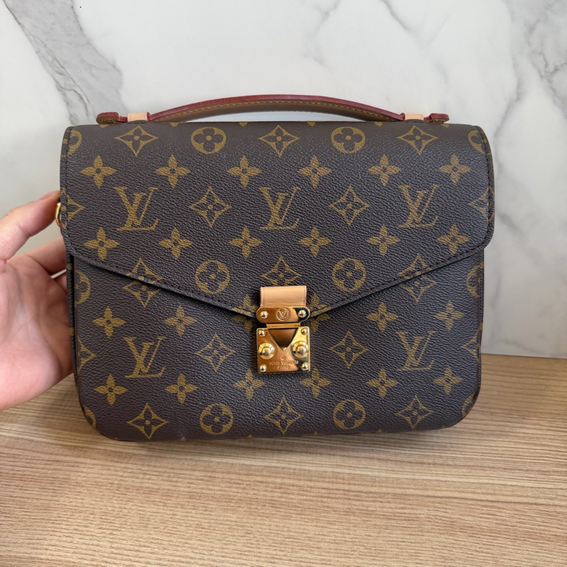 （經典款）LV 老花郵差包 晶片款式-0