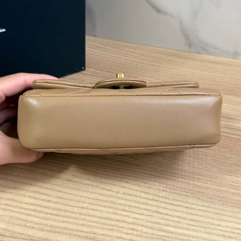 （超推薦）香奈兒 22B cf mini 愛心鏈條包 晶片款式-7