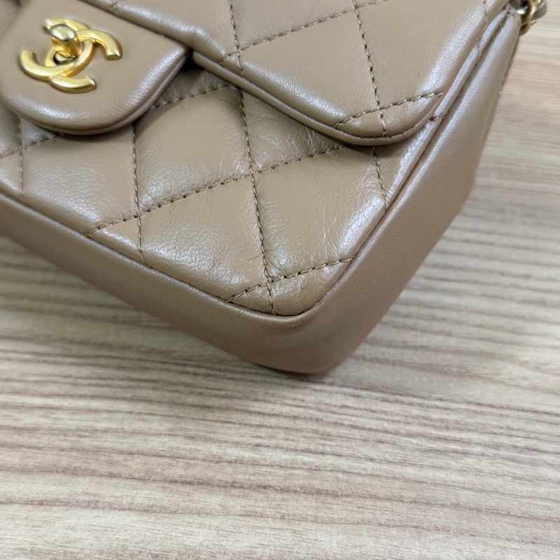 （超推薦）香奈兒 22B cf mini 愛心鏈條包 晶片款式-11