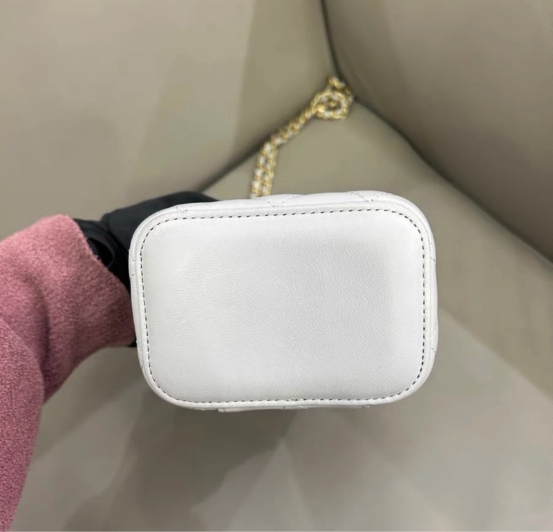 【95新 ✨ 全網最低價！】Chanel/香奈兒 手柄方盒子鏈條包 灰色 金扣 羊皮（下單前先詢問庫存❗️）-5