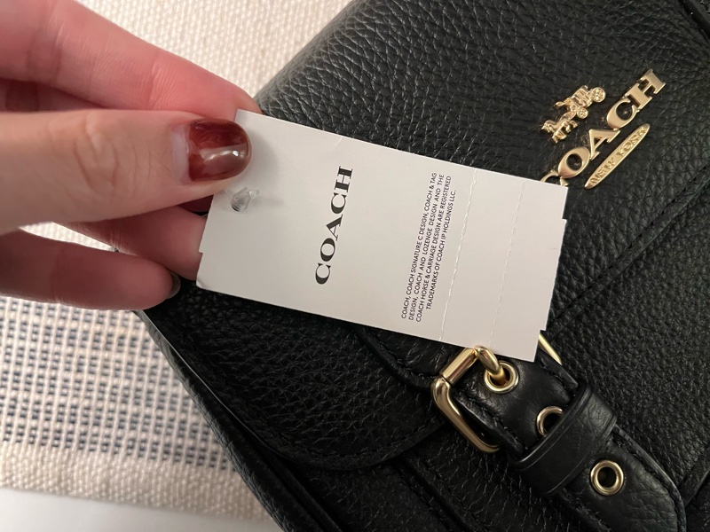 COACH 牛皮 翻蓋郵差包 加拿大代購 真皮斜背包 加拿大代購🇨🇦附保卡吊牌｜淘氣善良・尋寶-10