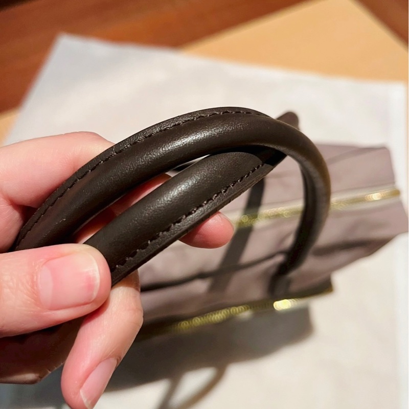 agnes b 法國品牌 通勤手提包 A4商務包 尼龍牛皮拼接包｜淘氣善良・尋寶-5