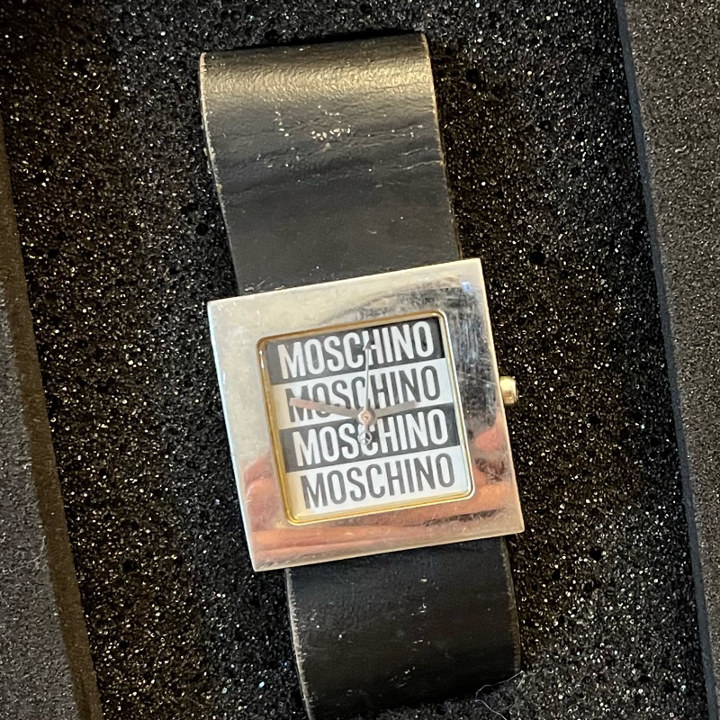 Moschino 義大利精品 方形銀色手錶 男女腕錶 復古精品錶｜淘氣善良・尋寶-10