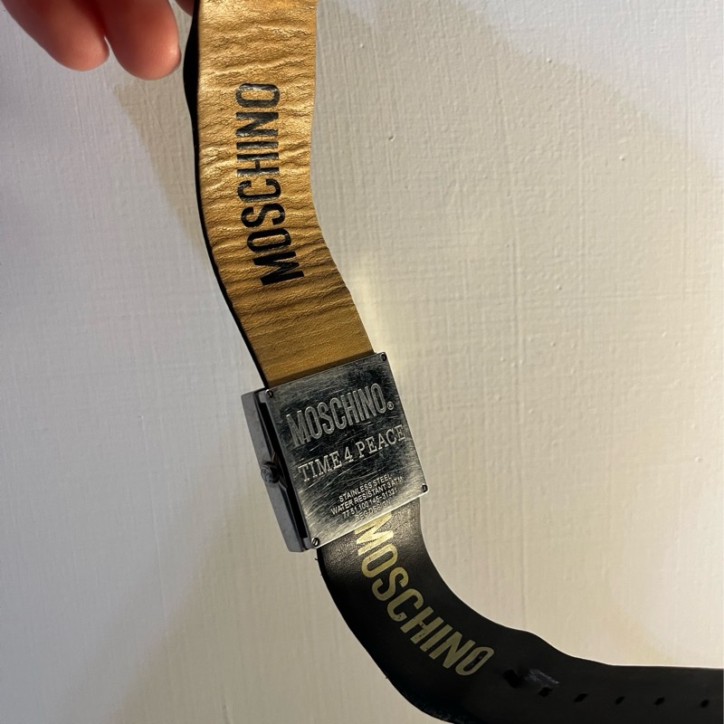 Moschino 義大利精品 方形銀色手錶 男女腕錶 復古精品錶｜淘氣善良・尋寶-11