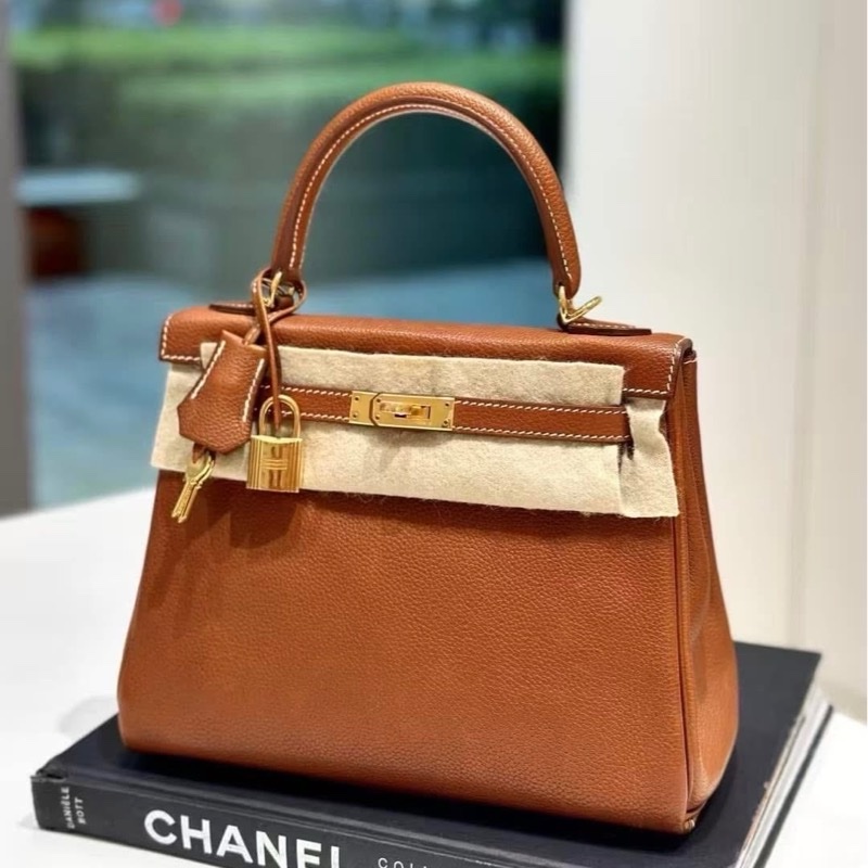 Hermes 愛馬仕 Kelly 25 福寶馬鞍皮 金釦 Z刻-0