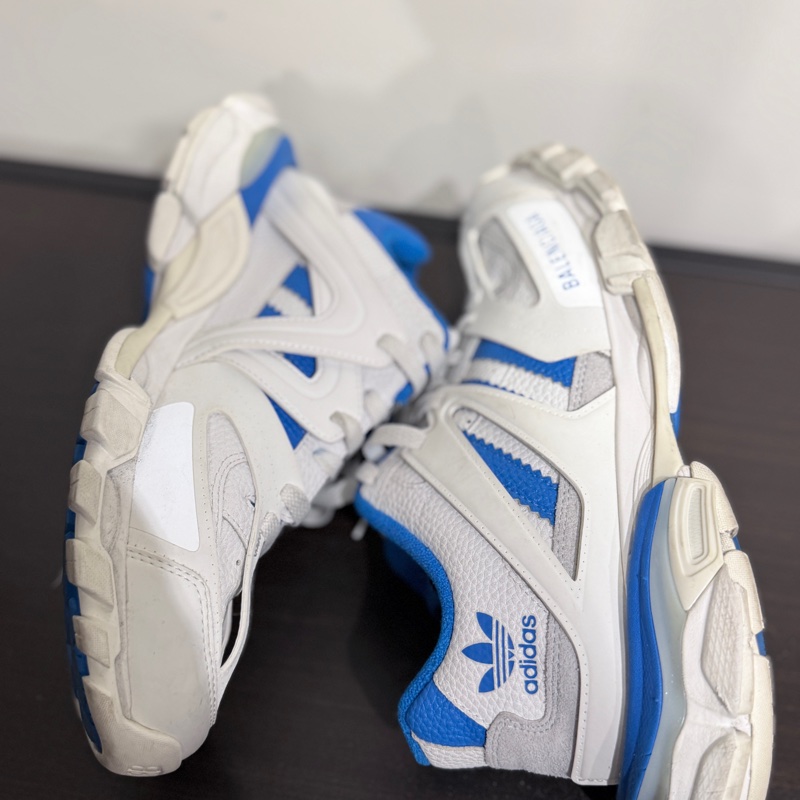 Balenciaga✨Track 3.0白藍色 Adidas聯名巴黎三葉草休閒鞋老爹鞋 #40-15