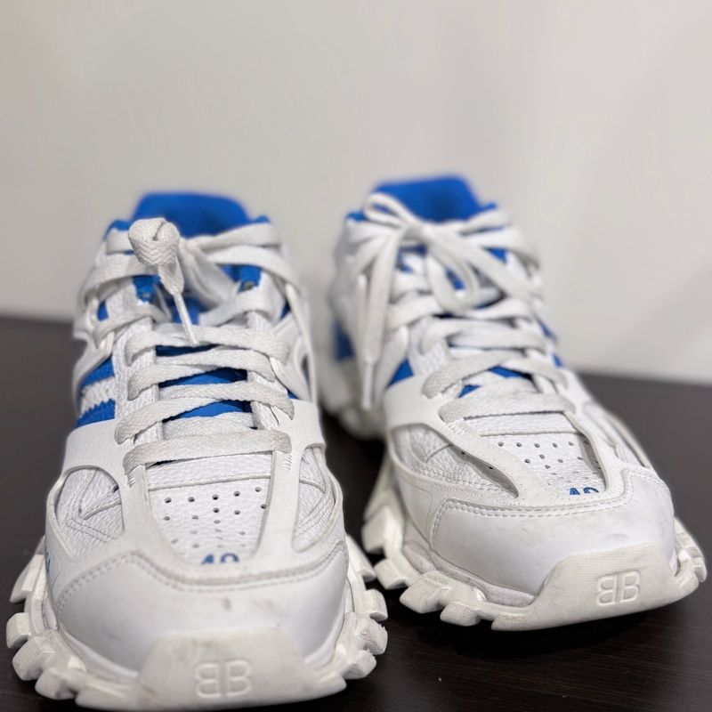 Balenciaga✨Track 3.0白藍色 Adidas聯名巴黎三葉草休閒鞋老爹鞋 #40-16
