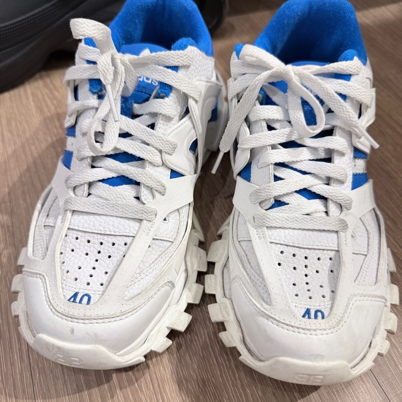 Balenciaga✨Track 3.0白藍色 Adidas聯名巴黎三葉草休閒鞋老爹鞋 #40-17