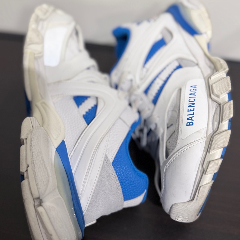 Balenciaga✨Track 3.0白藍色 Adidas聯名巴黎三葉草休閒鞋老爹鞋 #40-20