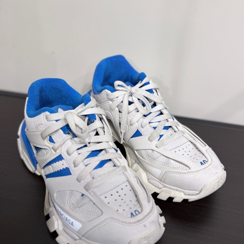 Balenciaga✨Track 3.0白藍色 Adidas聯名巴黎三葉草休閒鞋老爹鞋 #40-21